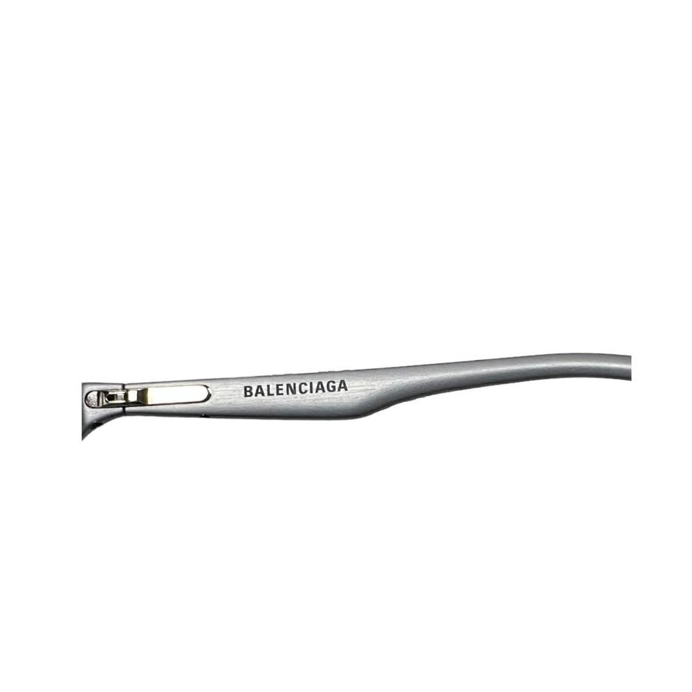 Balenciaga Logo Womens Grey Aluminum Metal Frame UV Sunglasses with Case New - Picture 7 of 15